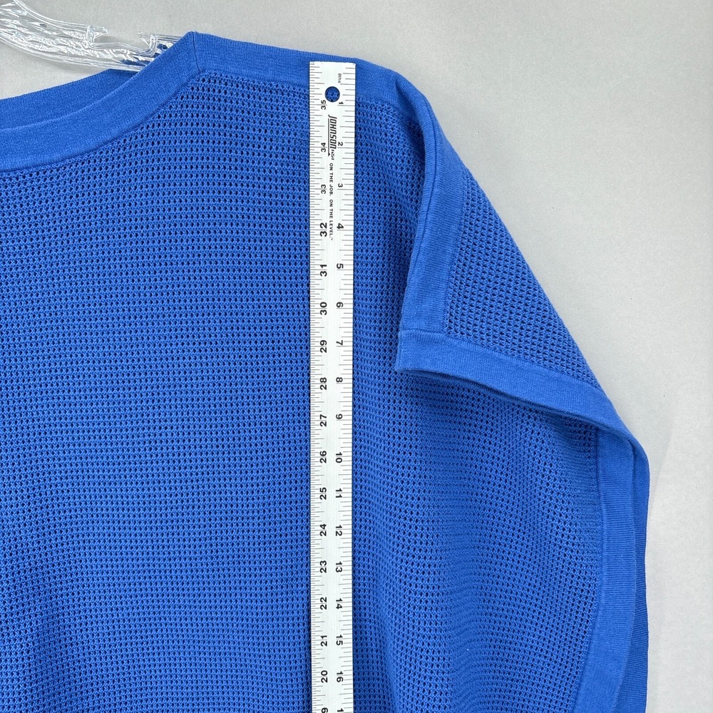 J McLaughlin Poncho Sweater Top Pullover‎ Blue Fringe Tassel Asha Open One Size - Picture 8 of 11